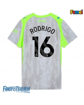 Manchester City Rodri Hernandez #16 Tricou Fotbal Replică 2025-26 Femei Treilea